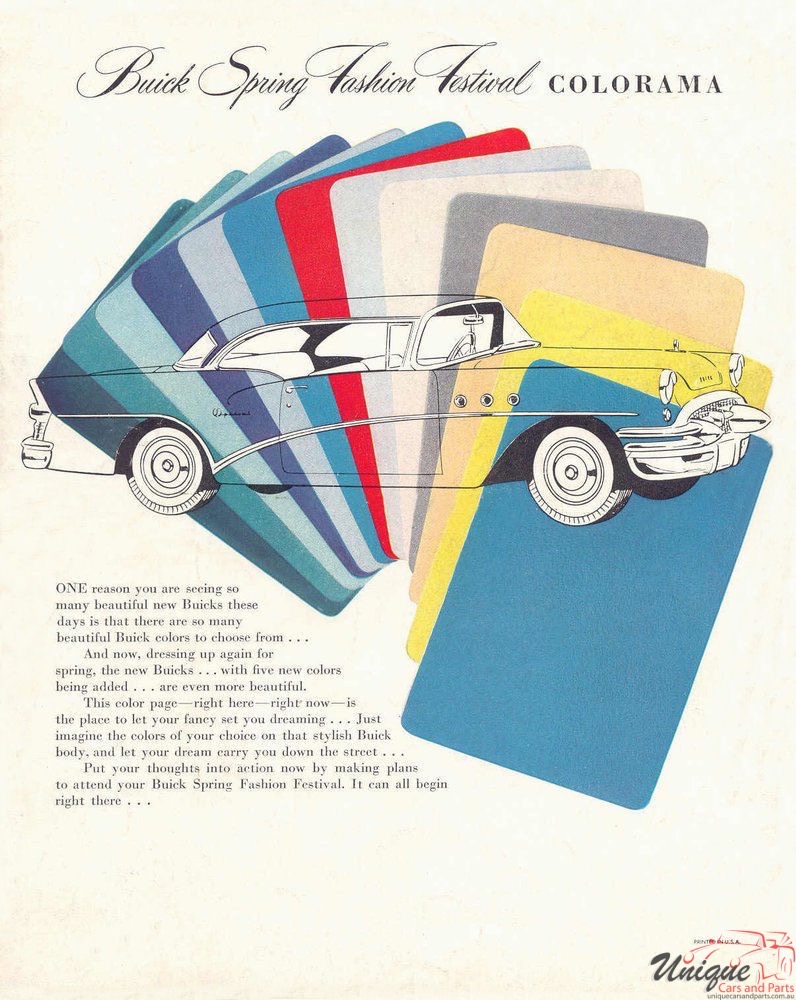 1955 Buick Spring Fashion Festival Brochure Page 2